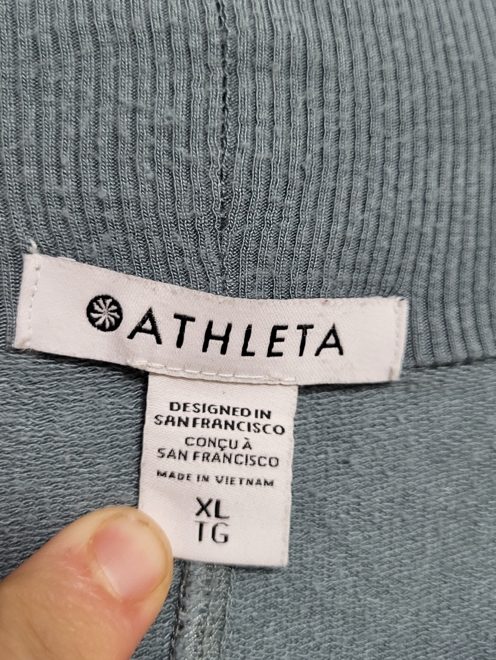 Athleta Pranayama Wrap Sweater Cardigan Sz XL Yogi Athleisure Blue - Picture 5 of 6